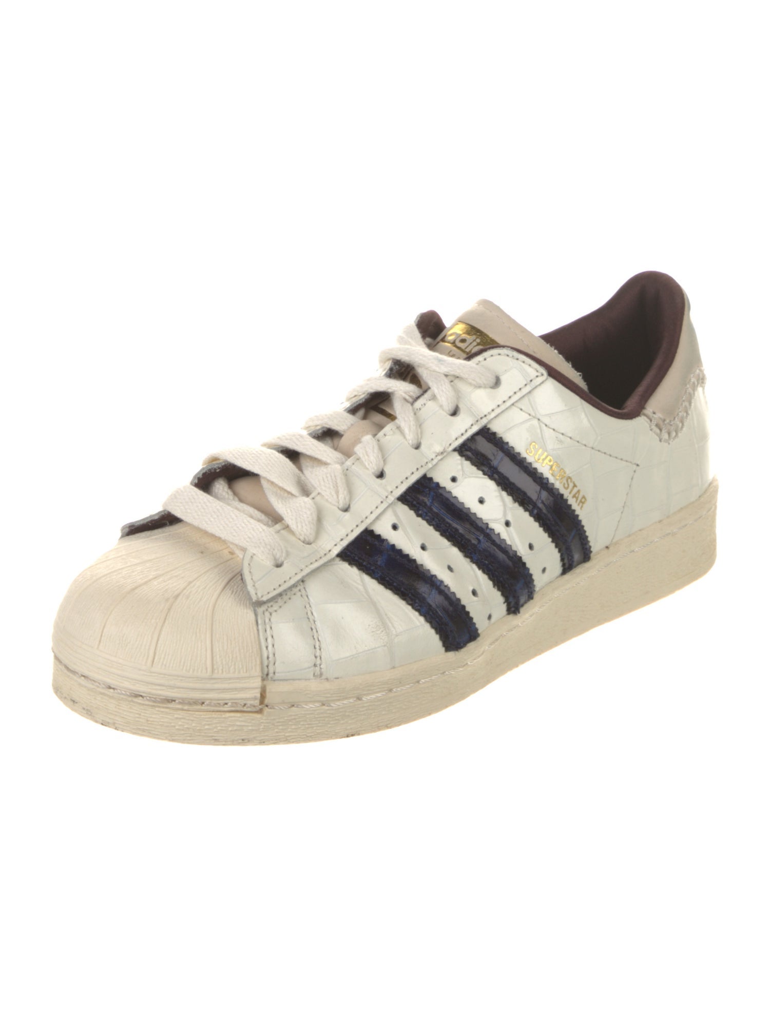 Adidas Leather Leather Trim Embellishment Sneakers