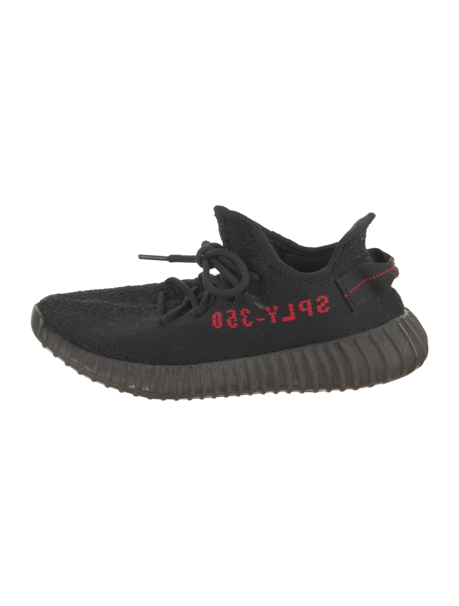 Adidas Boost 350 V2 'Black Red' Athletic Sneakers