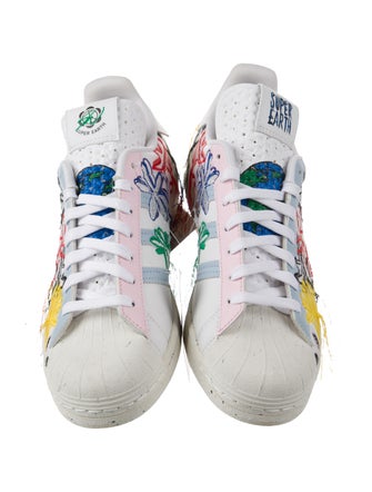 Adidas Leather Printed Sneakers