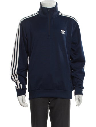 Adidas Signature Logo Striped Windbreaker