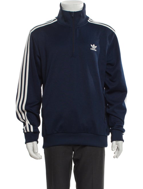 Adidas Signature Logo Striped Windbreaker