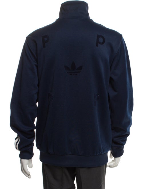 Adidas Signature Logo Striped Windbreaker