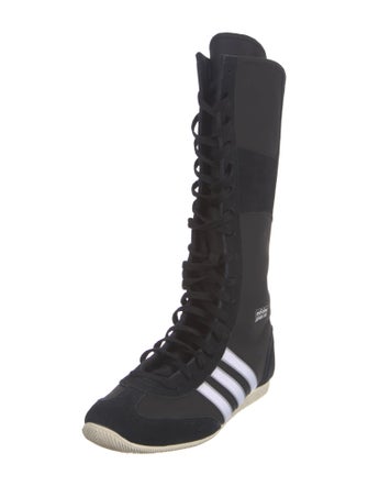 Adidas Leather Printed Lace-Up Boots