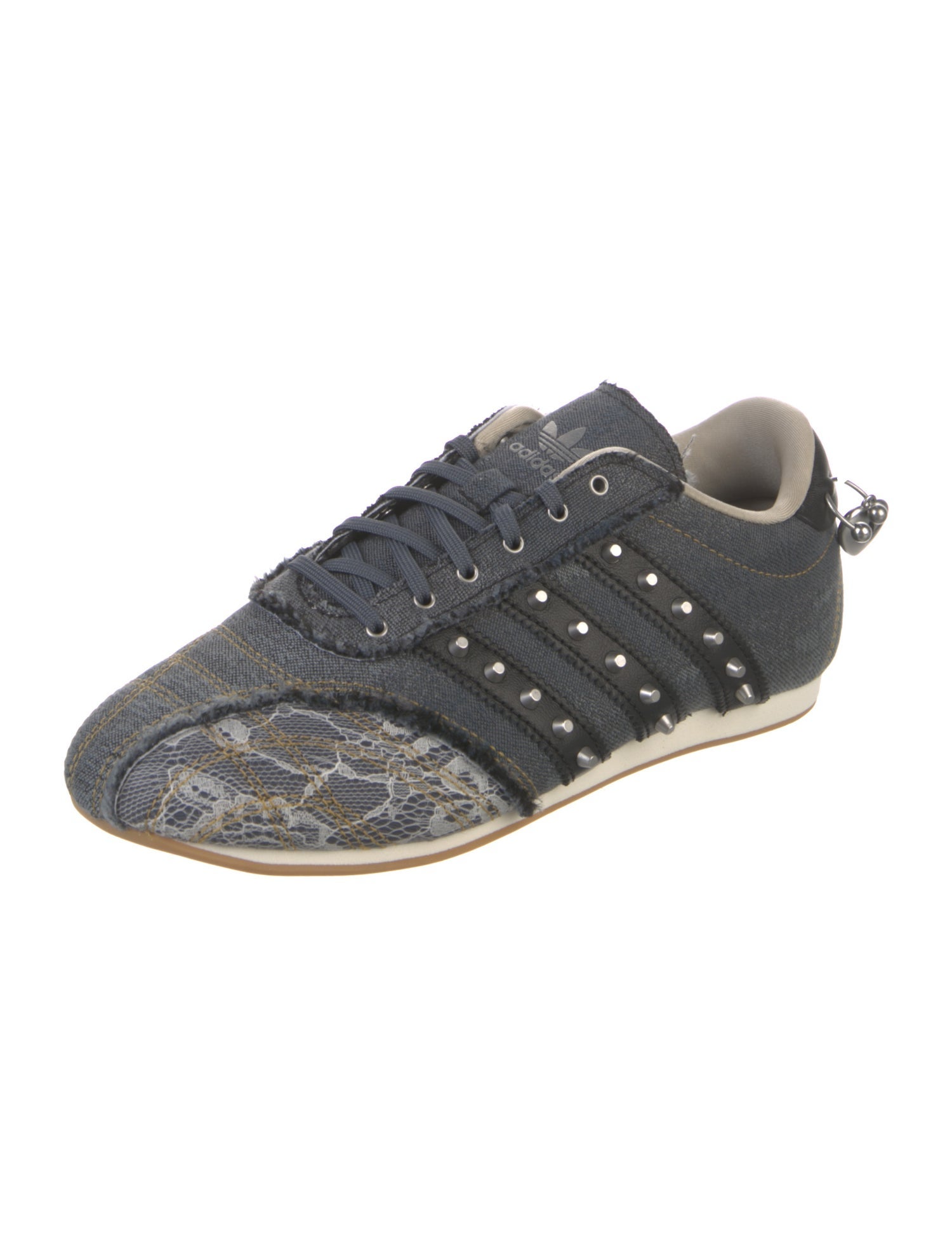 Adidas Denim Lace Pattern Athletic Sneakers