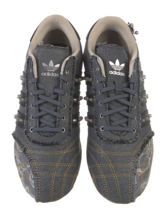 Adidas Denim Lace Pattern Athletic Sneakers