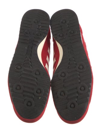 Adidas Suede Leather Trim Embellishment Athletic Sneakers