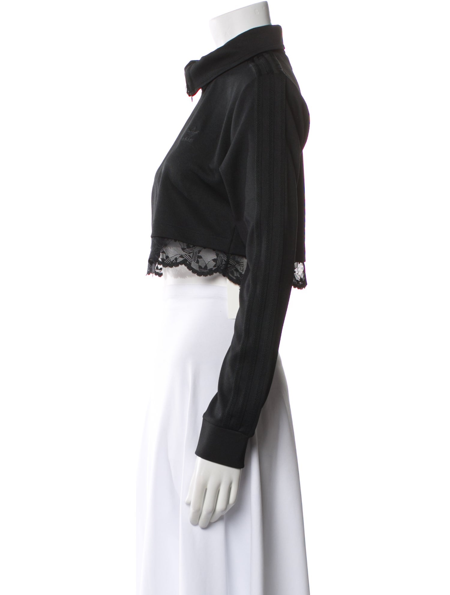 Adidas Mock Neck Long Sleeve Crop Top