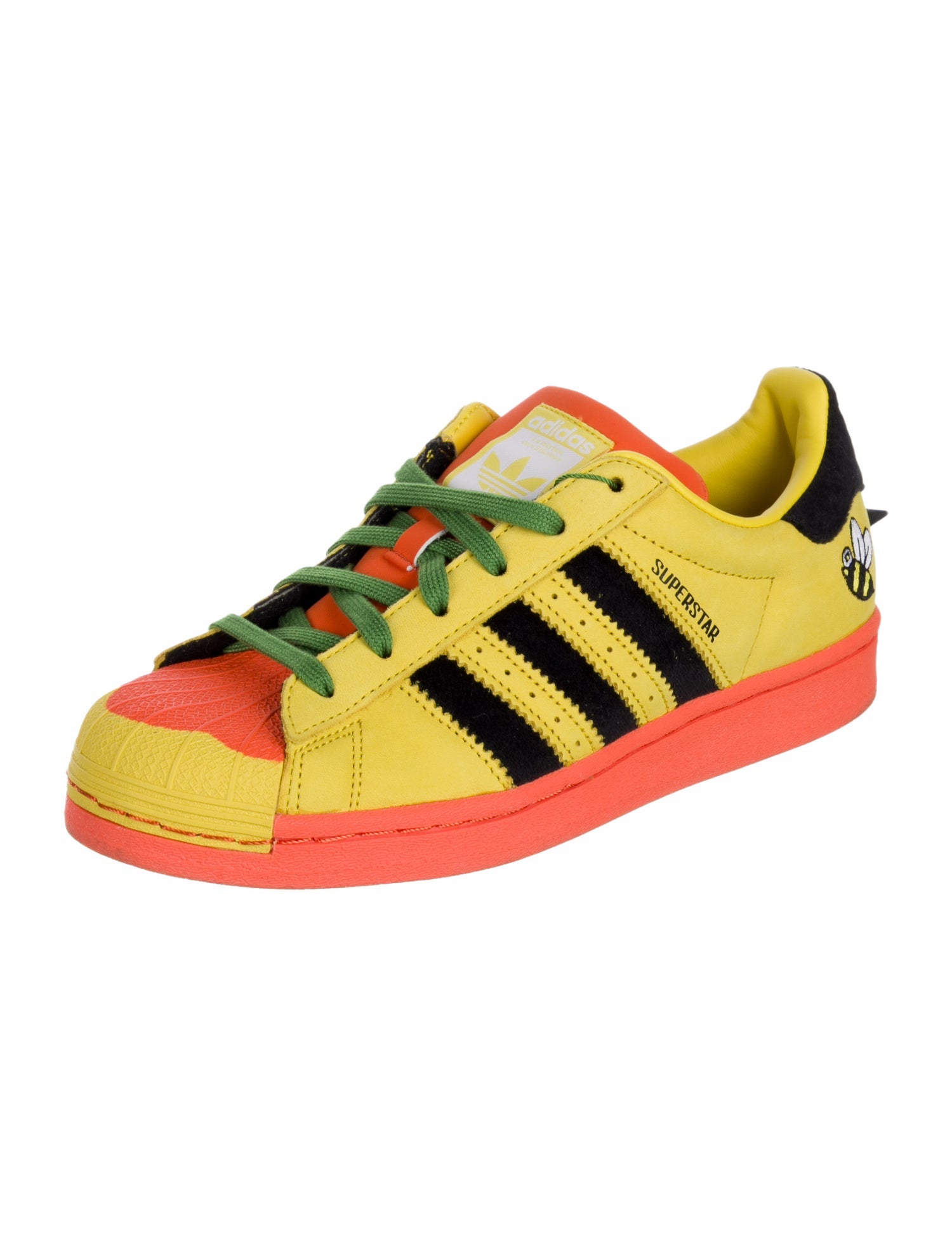 Adidas Leather Printed Athletic Sneakers