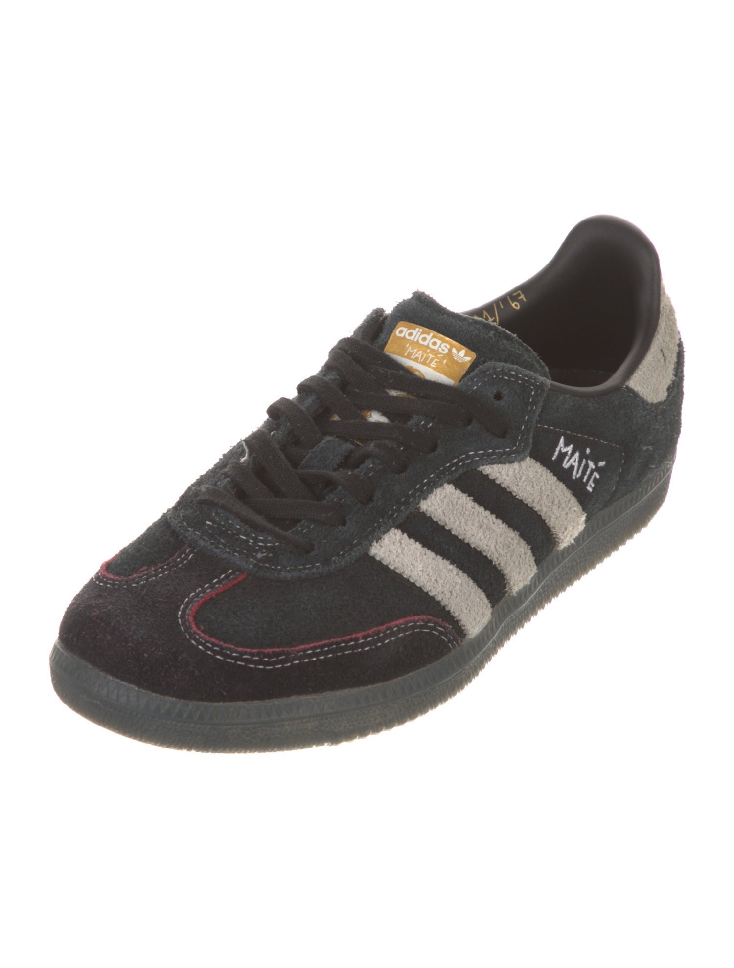 Adidas Suede Leather Trim Embellishment Sneakers