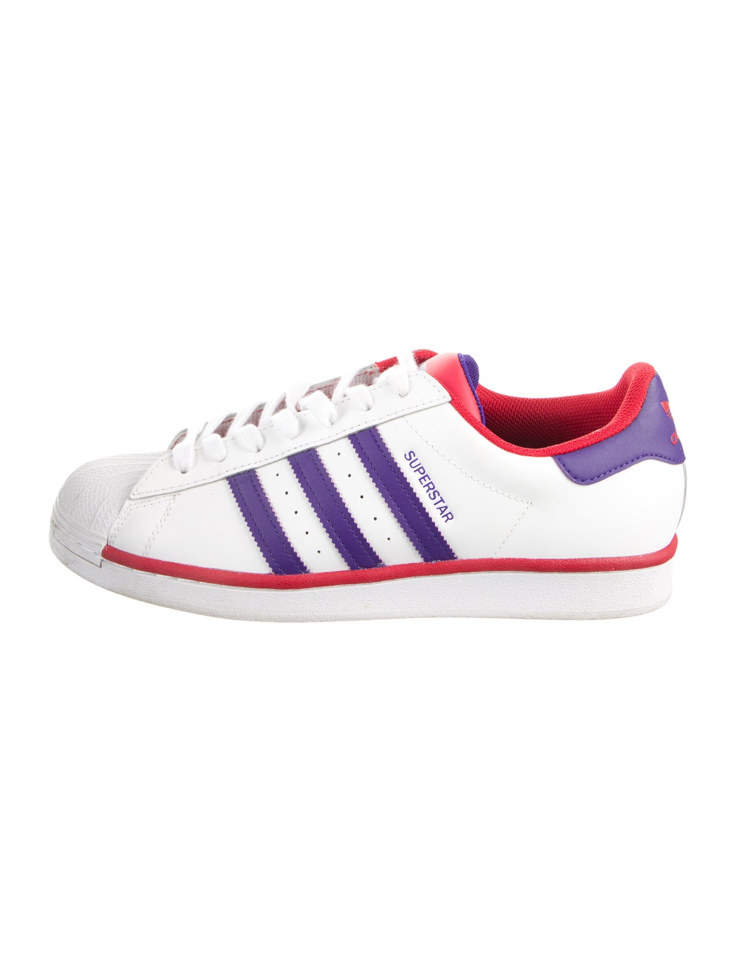 Adidas Leather Colorblock Pattern Athletic Sneakers