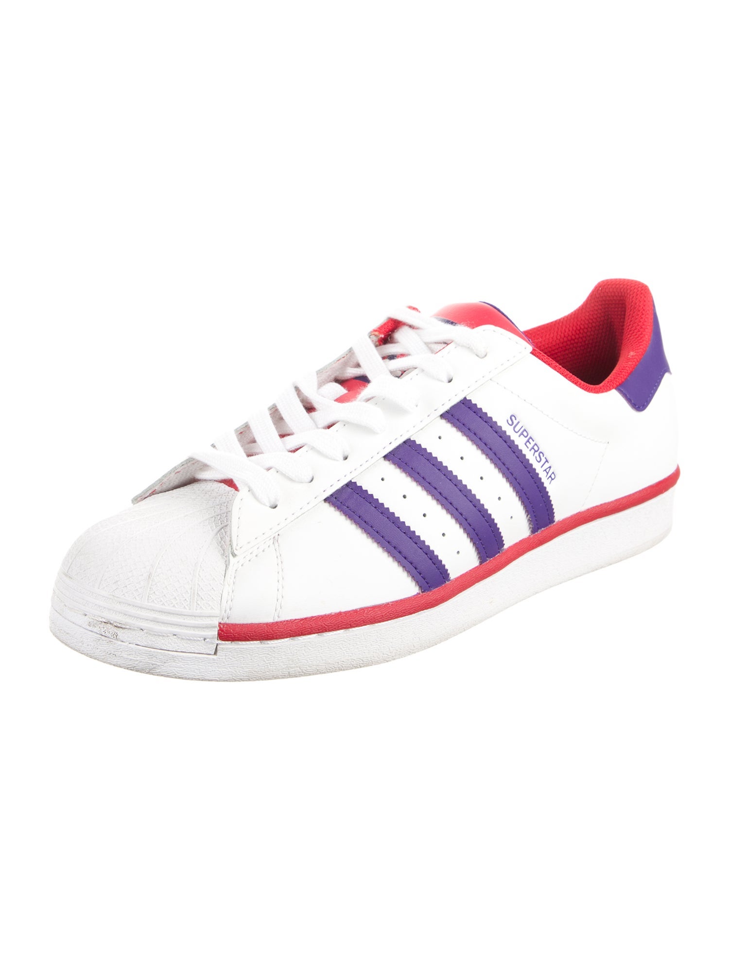 Adidas Leather Colorblock Pattern Athletic Sneakers