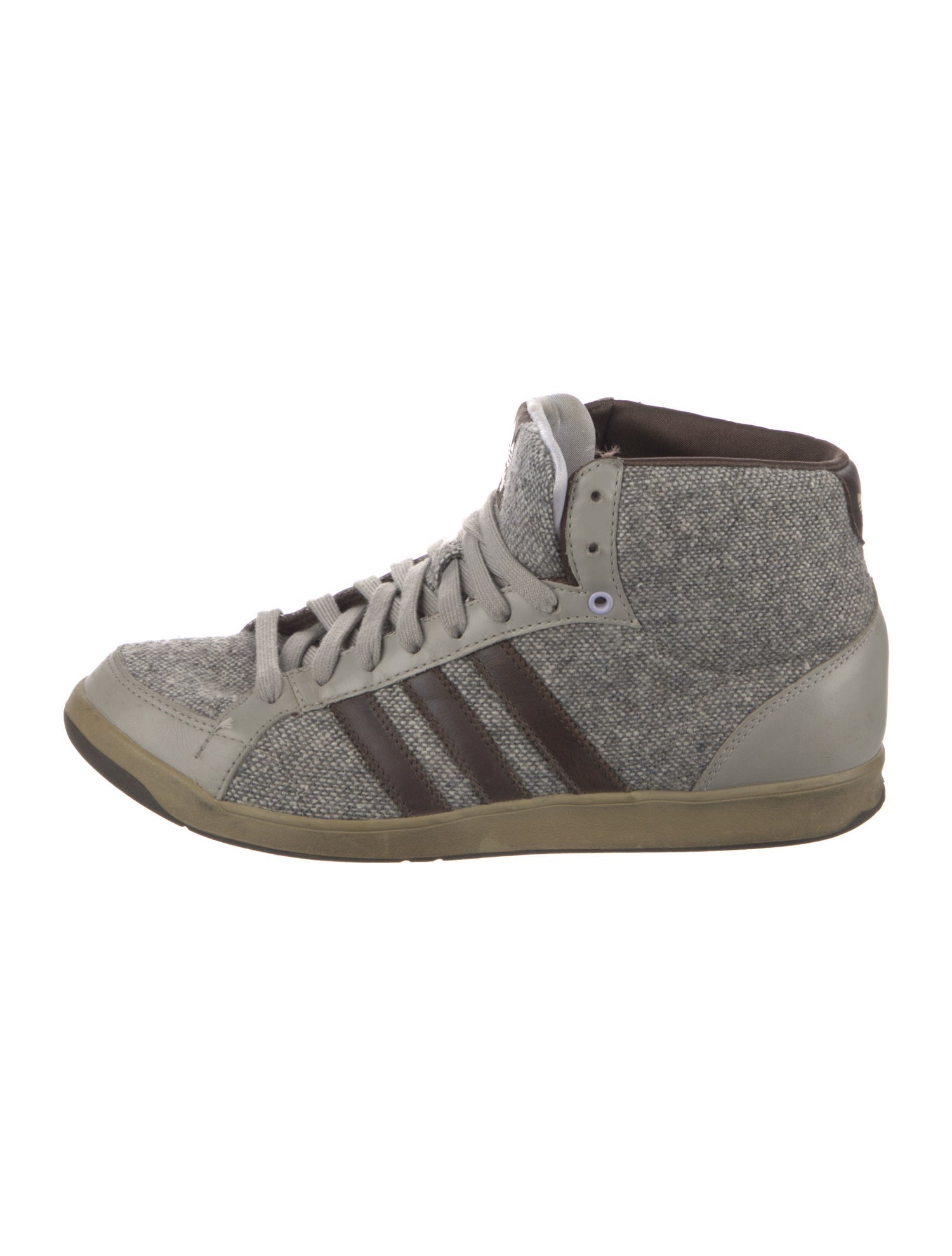 Adidas Leather Colorblock Pattern Athletic Sneakers
