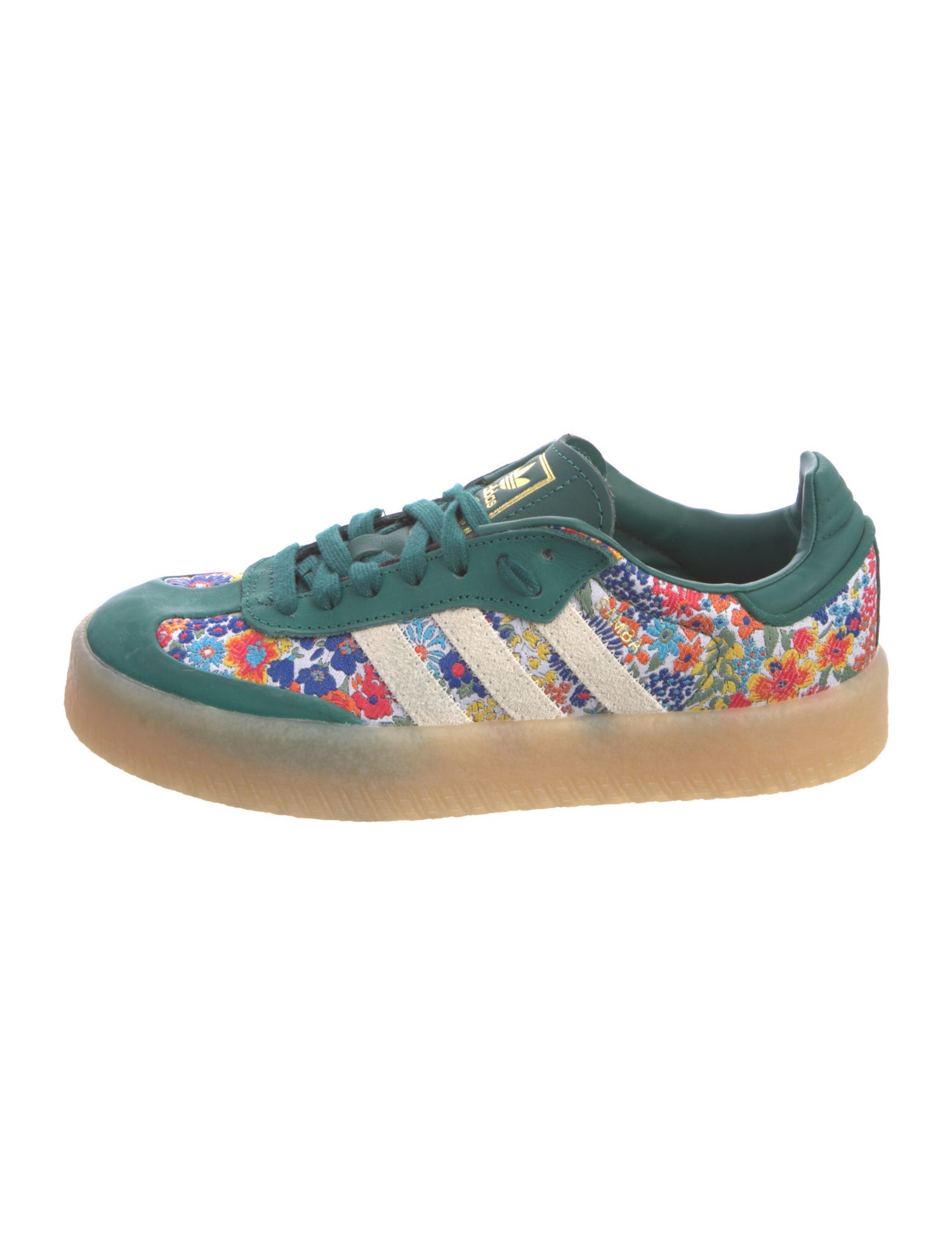 Adidas Leather Floral Print Sneakers