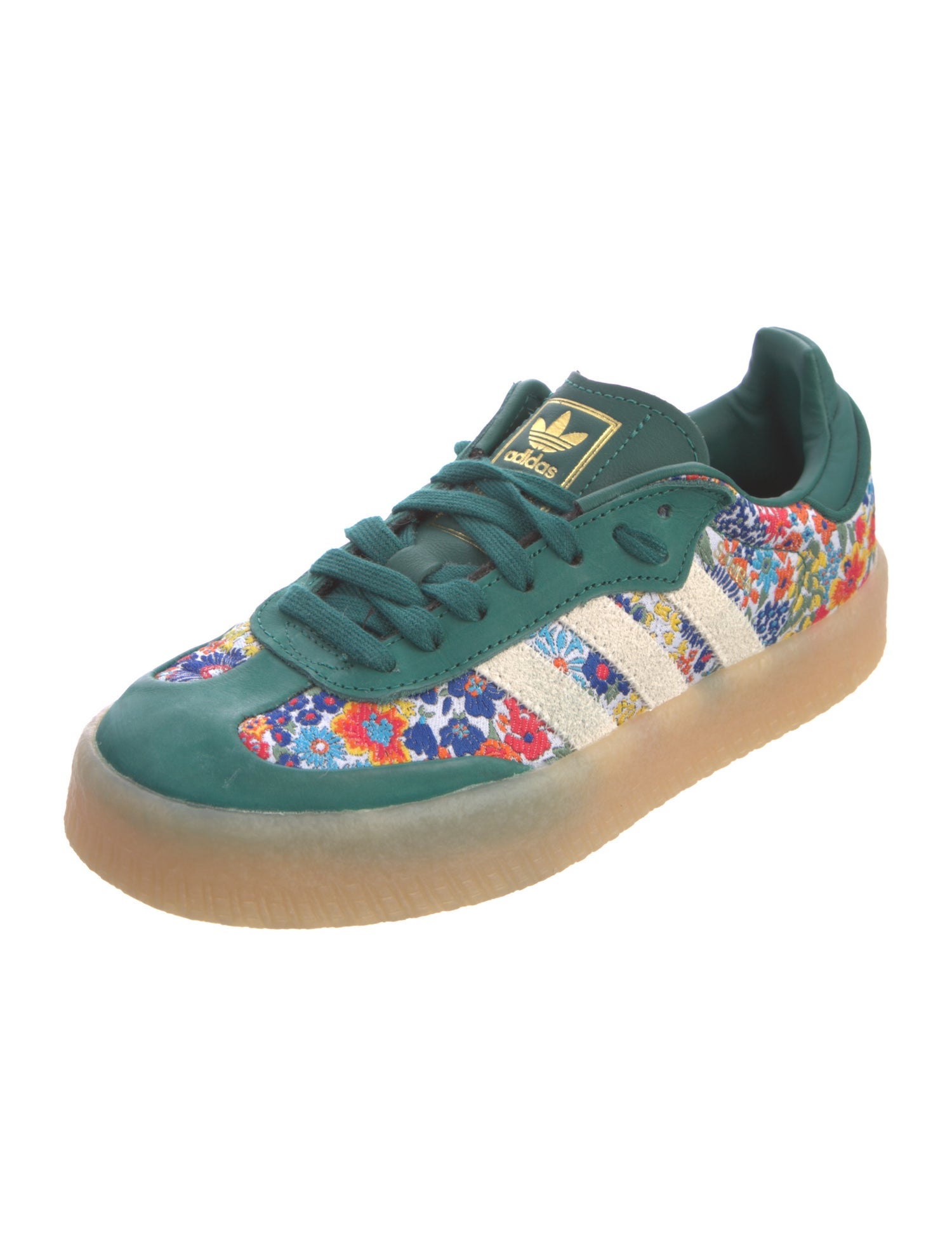 Adidas Leather Floral Print Sneakers