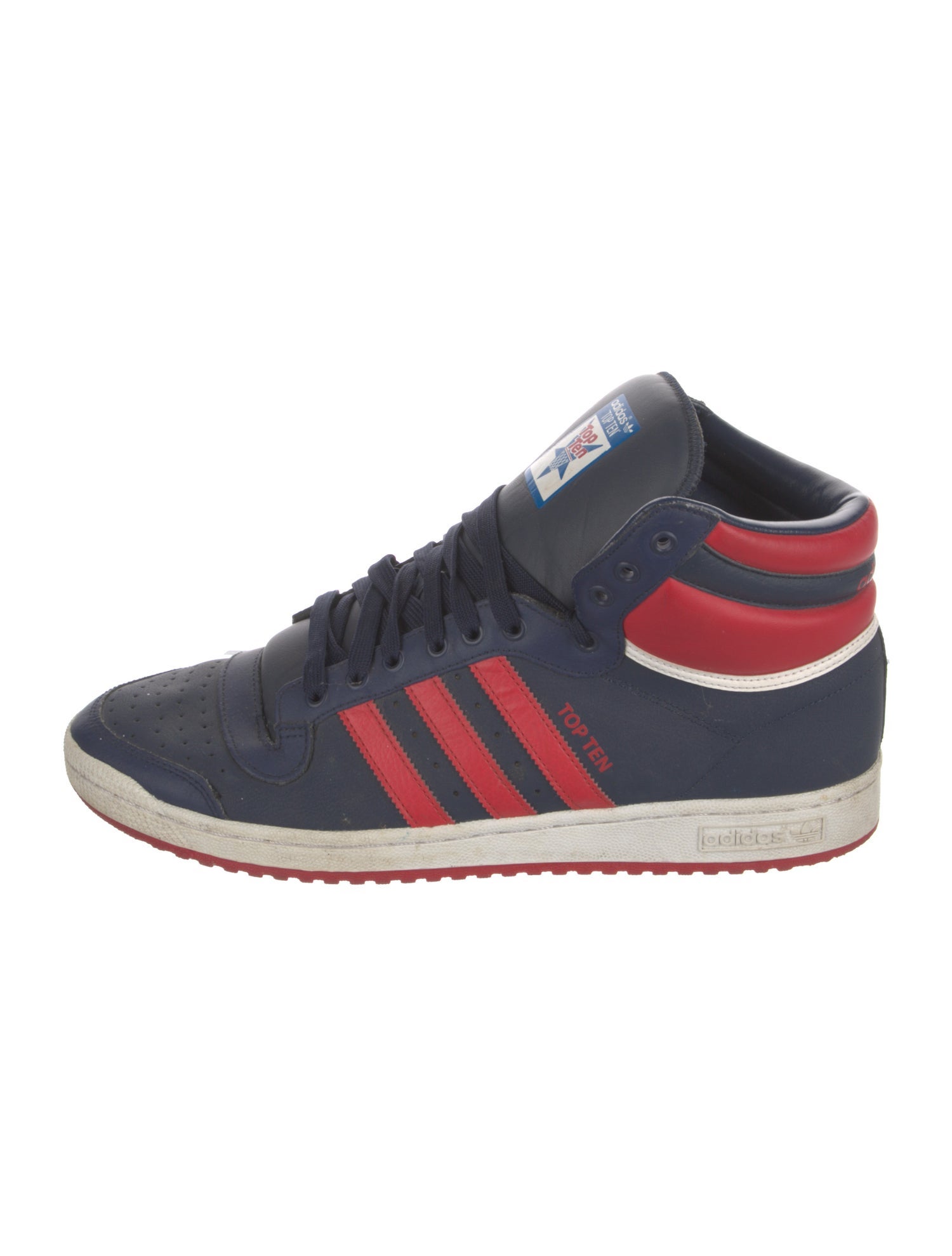 Adidas Leather Colorblock Pattern Athletic Sneakers