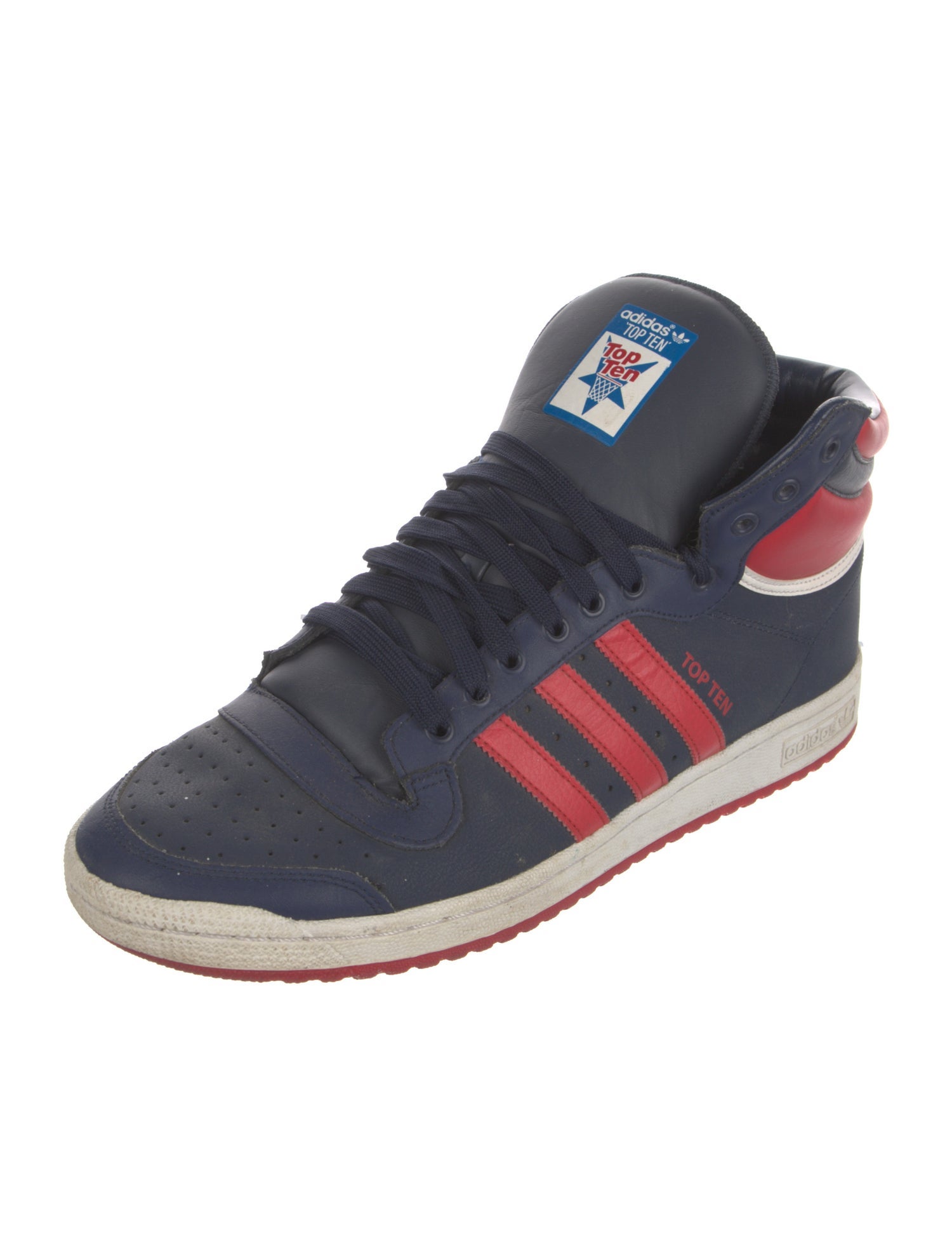 Adidas Leather Colorblock Pattern Athletic Sneakers