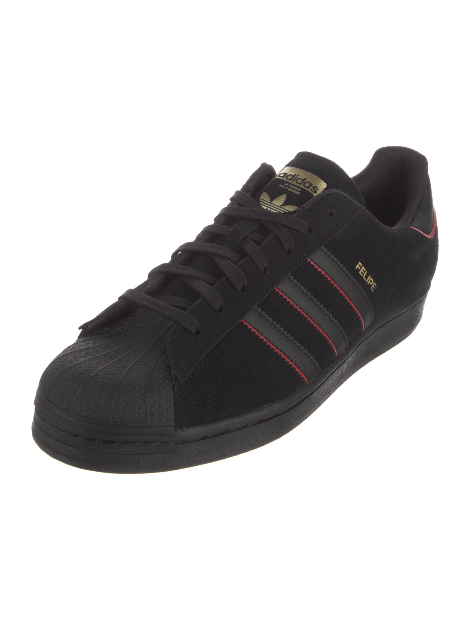 Adidas Suede Leather Trim Embellishment Athletic Sneakers