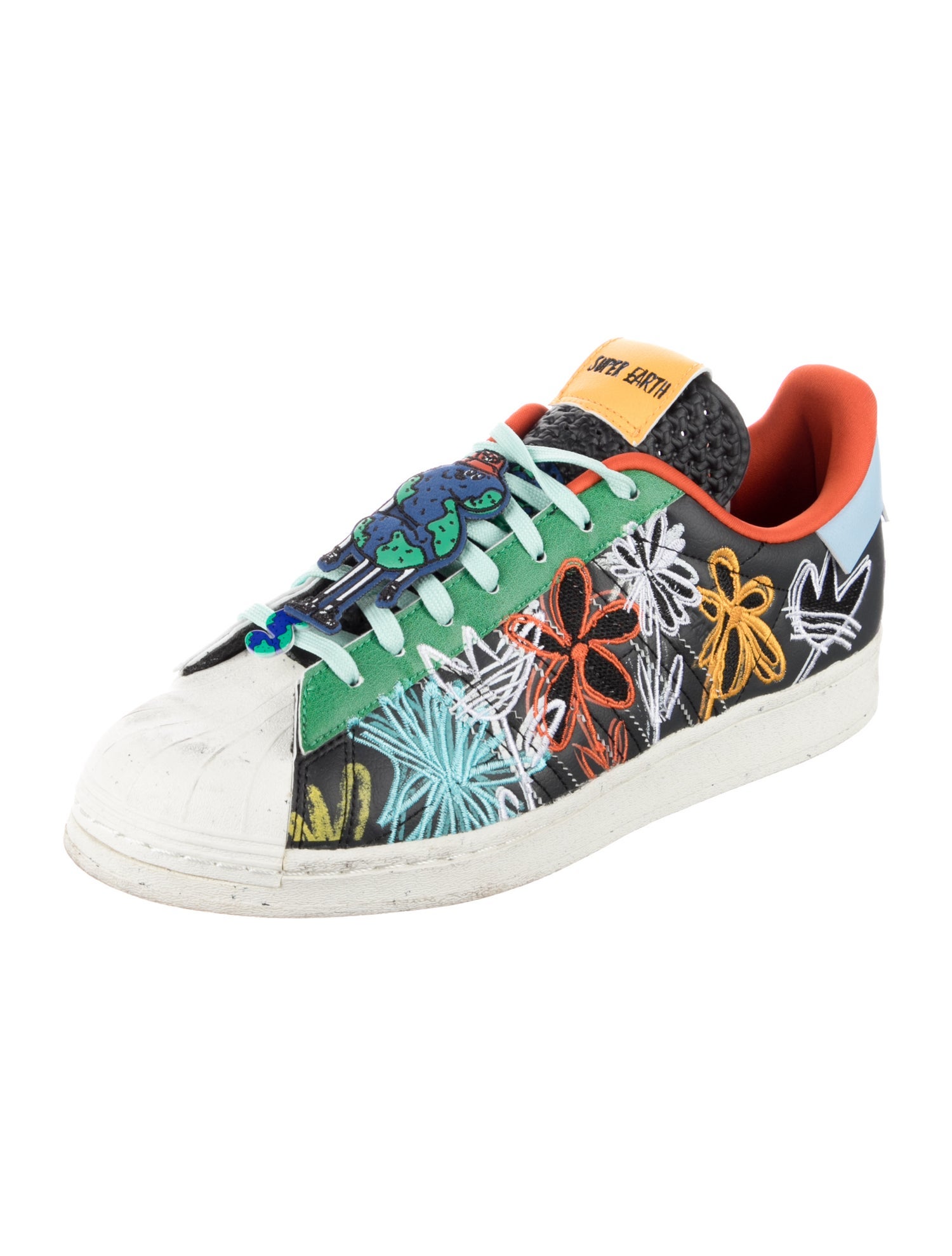 Adidas Leather Printed Sneakers