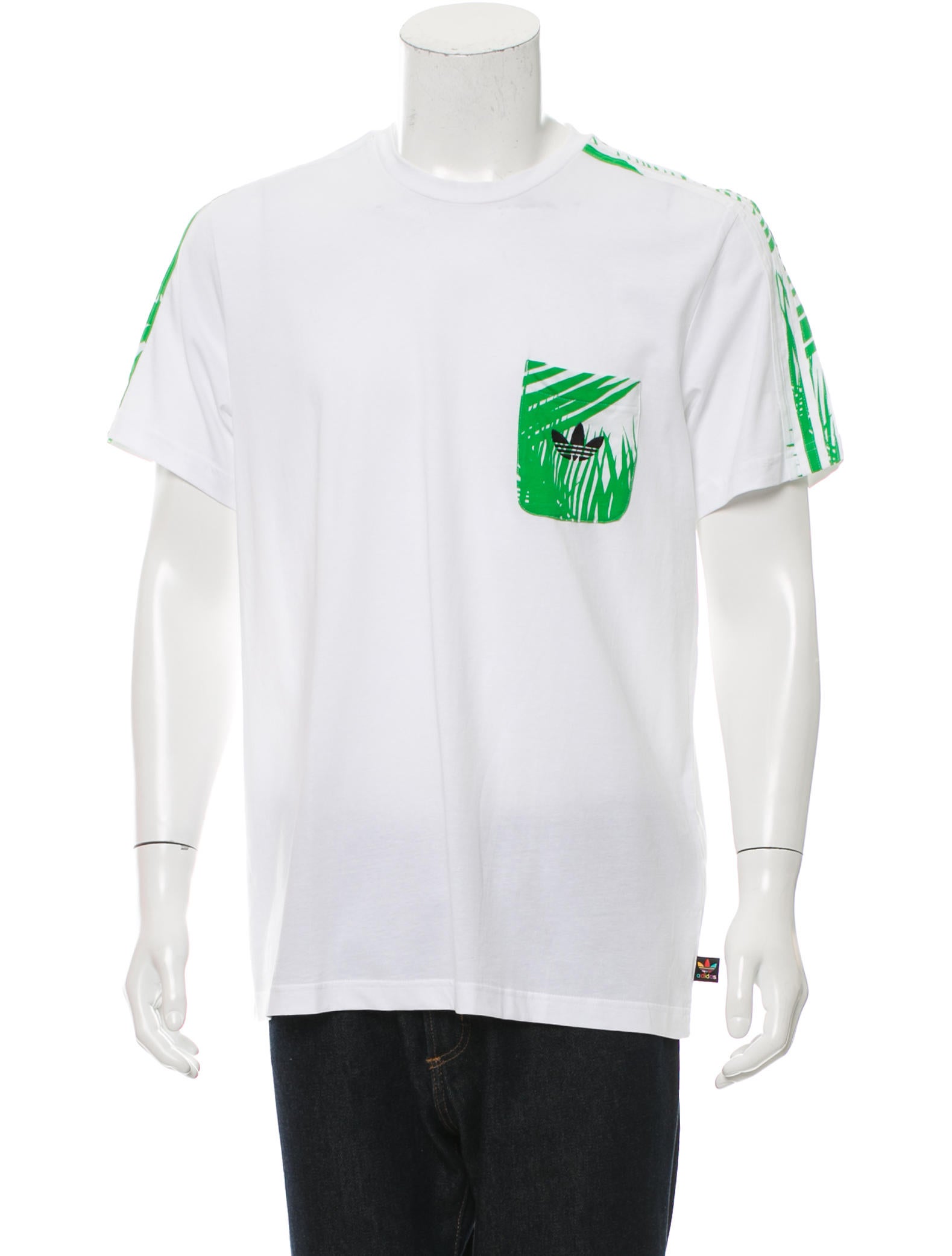 Adidas Logo-Embroidered Leaf Print T-Shirt - Clothing - W2ADS20369 | The RealReal