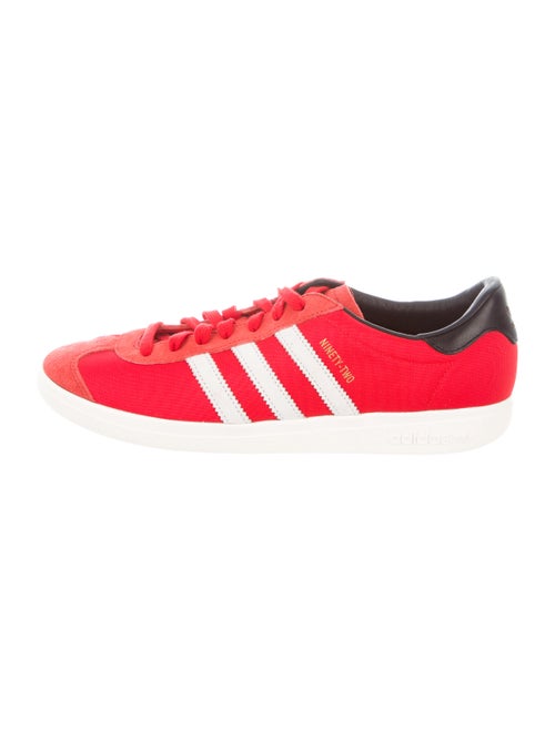 Adidas Suede-Trimmed Low-Top Sneakers red