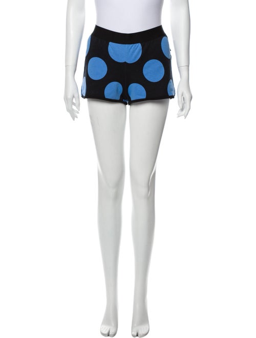 Adidas Polka Dot Print Mini Shorts Blue