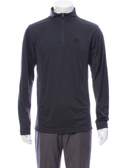 Adidas Mock Neck Long Sleeve Henley Grey
