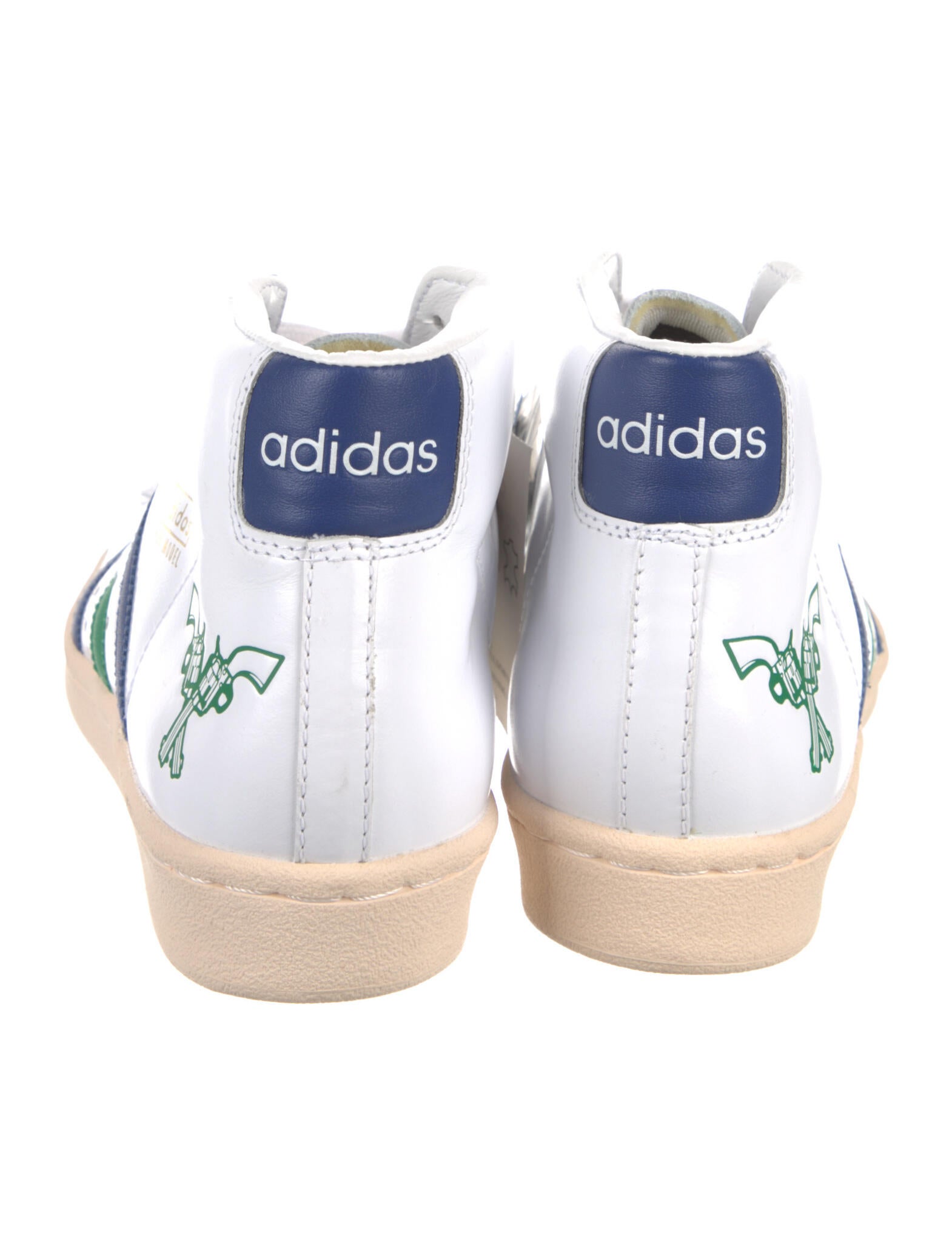 Adidas Pro Model 'Pistol Pete' Sneakers - White Sneakers, Shoes