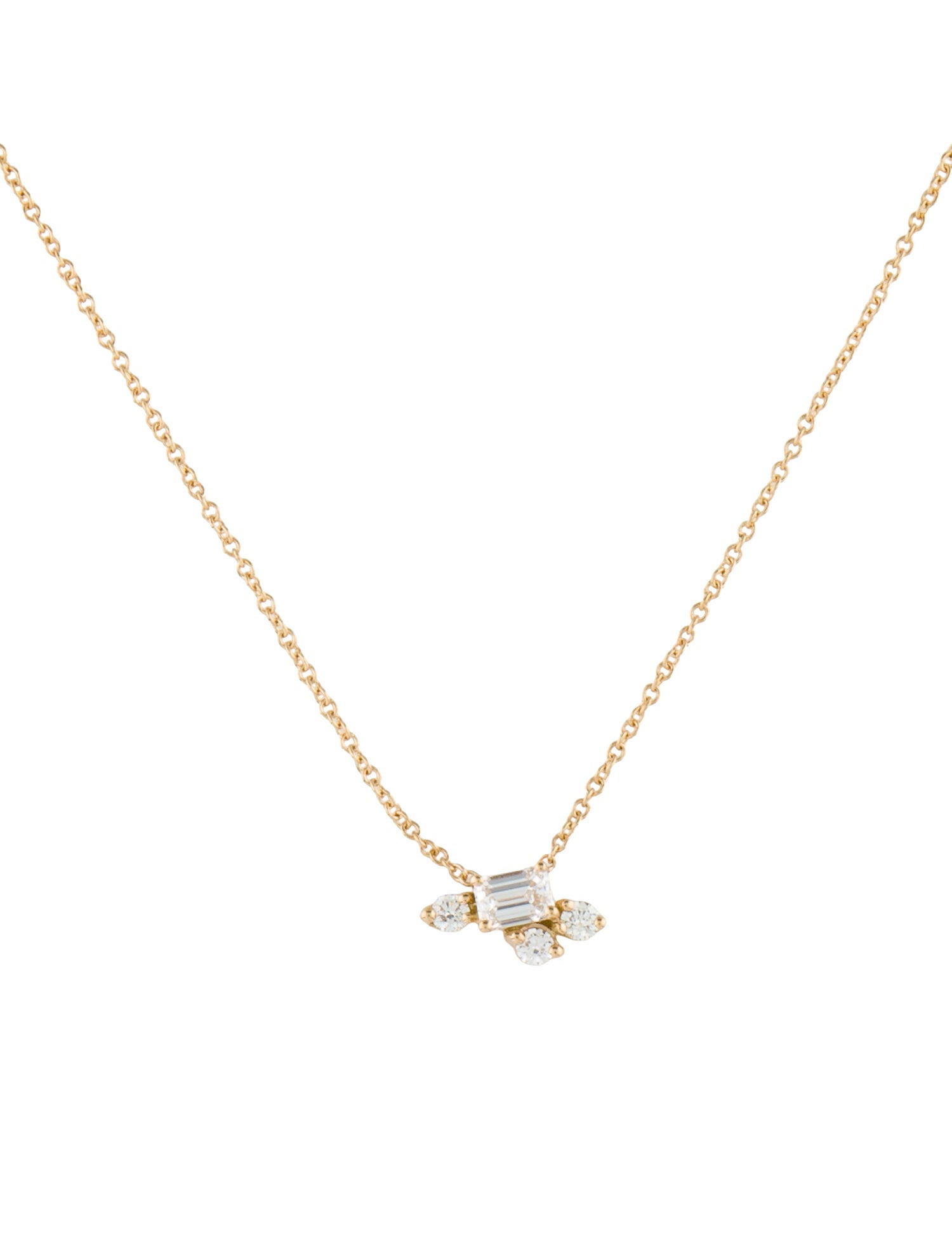 Mociun 18K Diamond Pendant Necklace