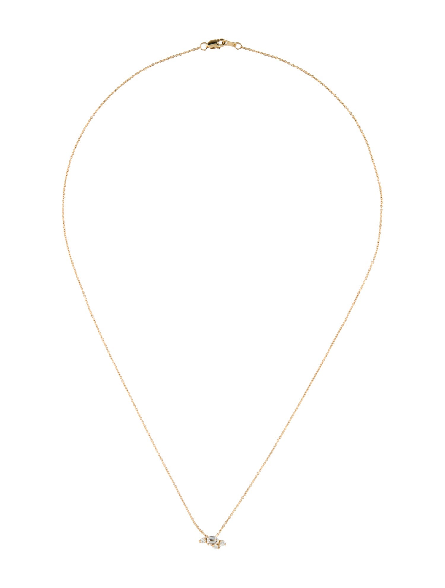 Mociun 18K Diamond Pendant Necklace