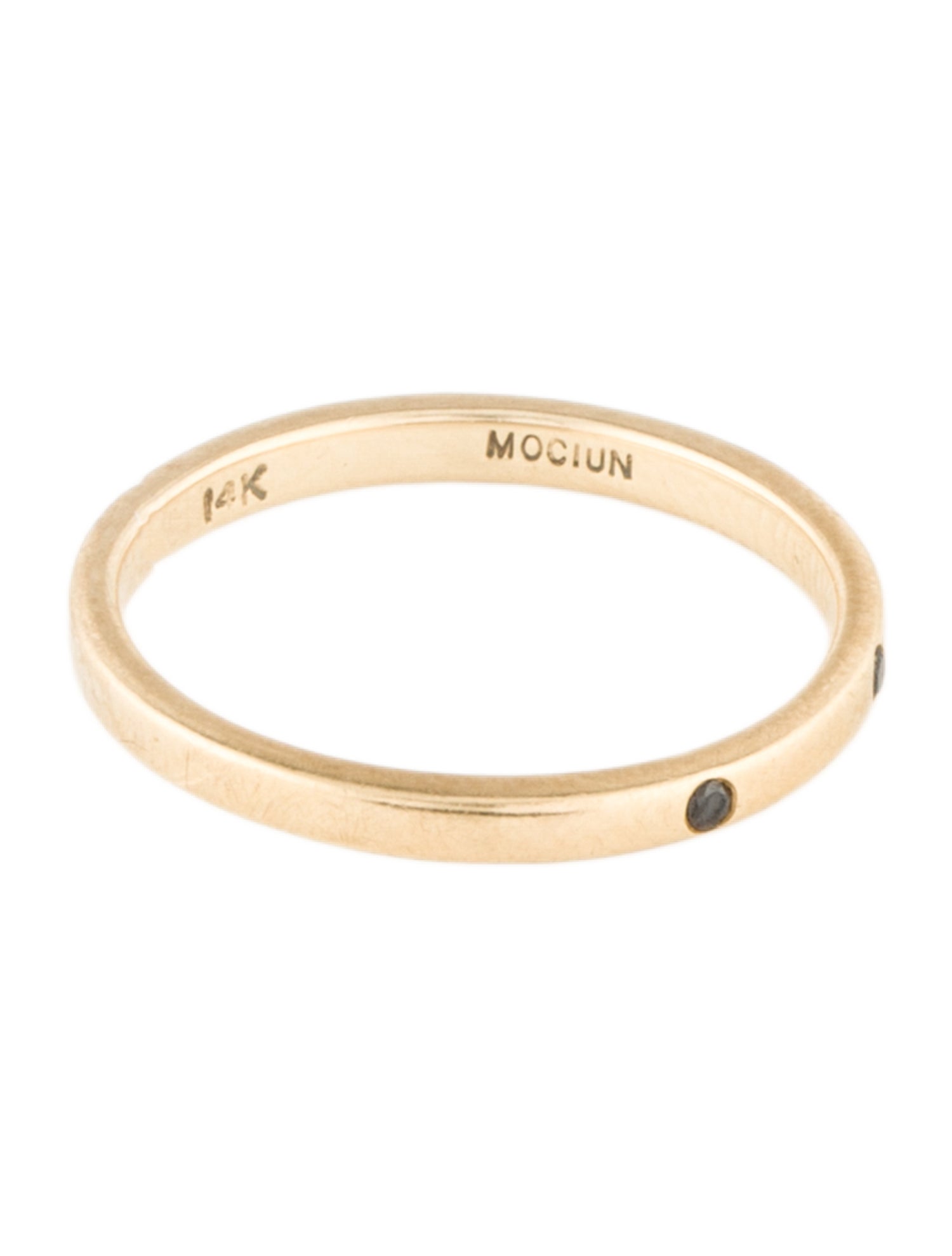 Mociun 14K Diamond Square Wire Band