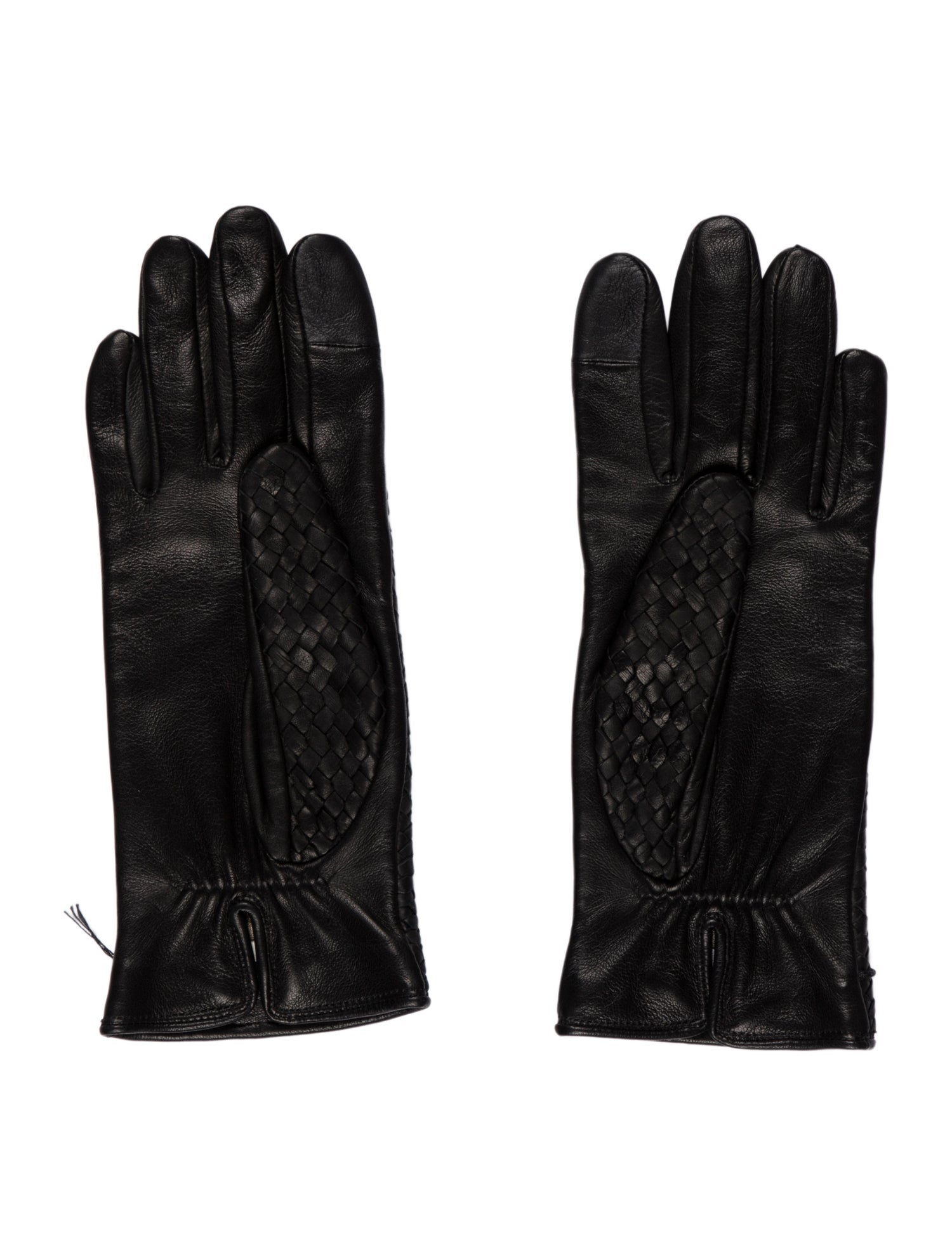 Agnelle Woven Leather Gloves w/Tags