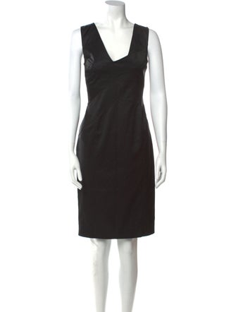 Flavio Castellani V-Neck Knee-Length Dress