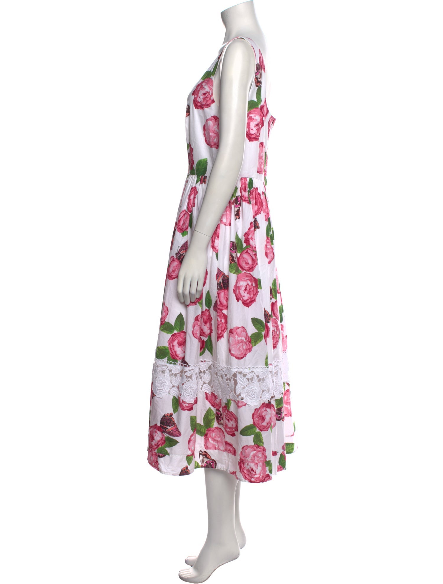 Flavio Castellani Floral Print Midi Length Dress
