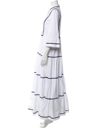 Flavio Castellani V-Neck Long Dress