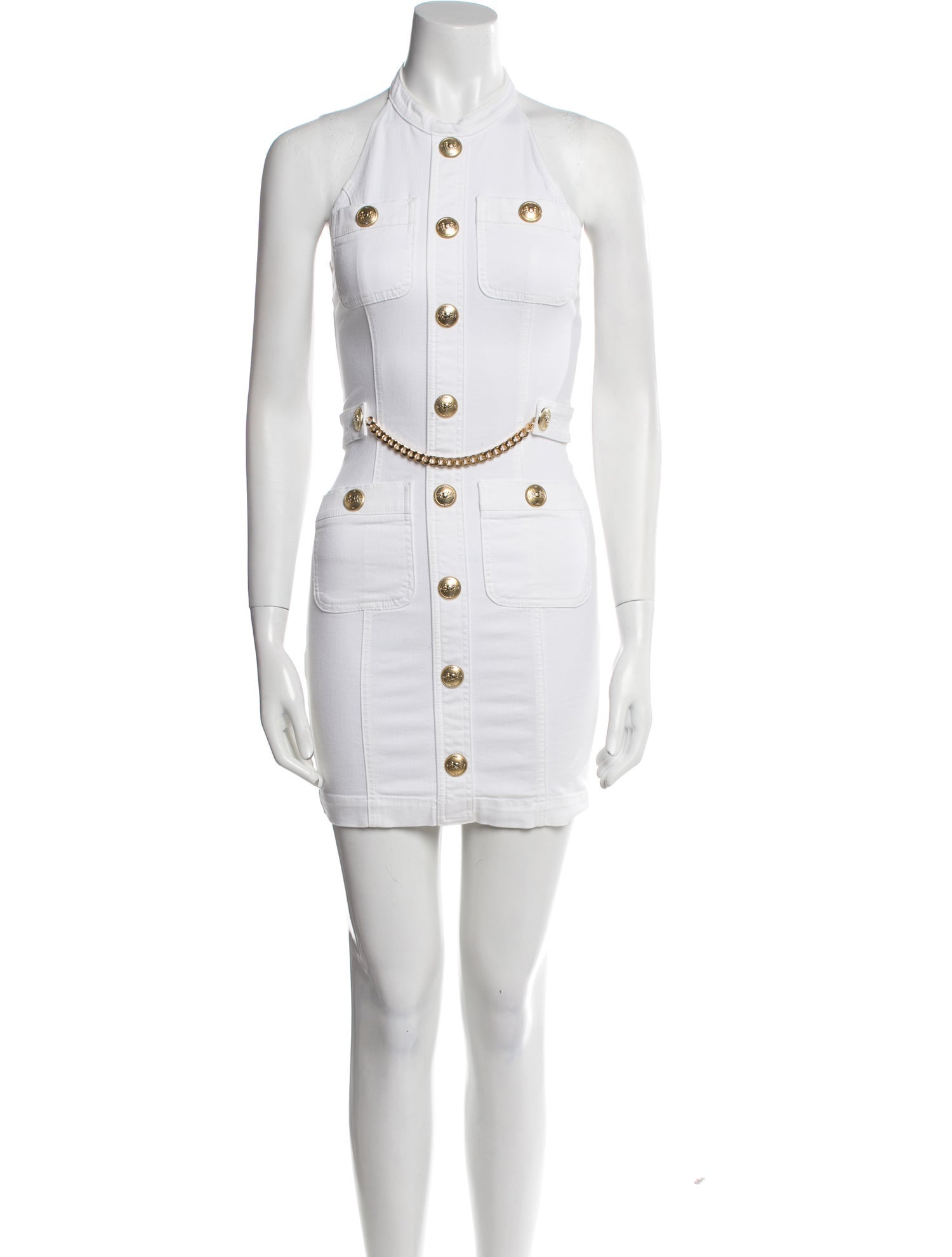 Flavio Castellani Mock Neck Mini Dress