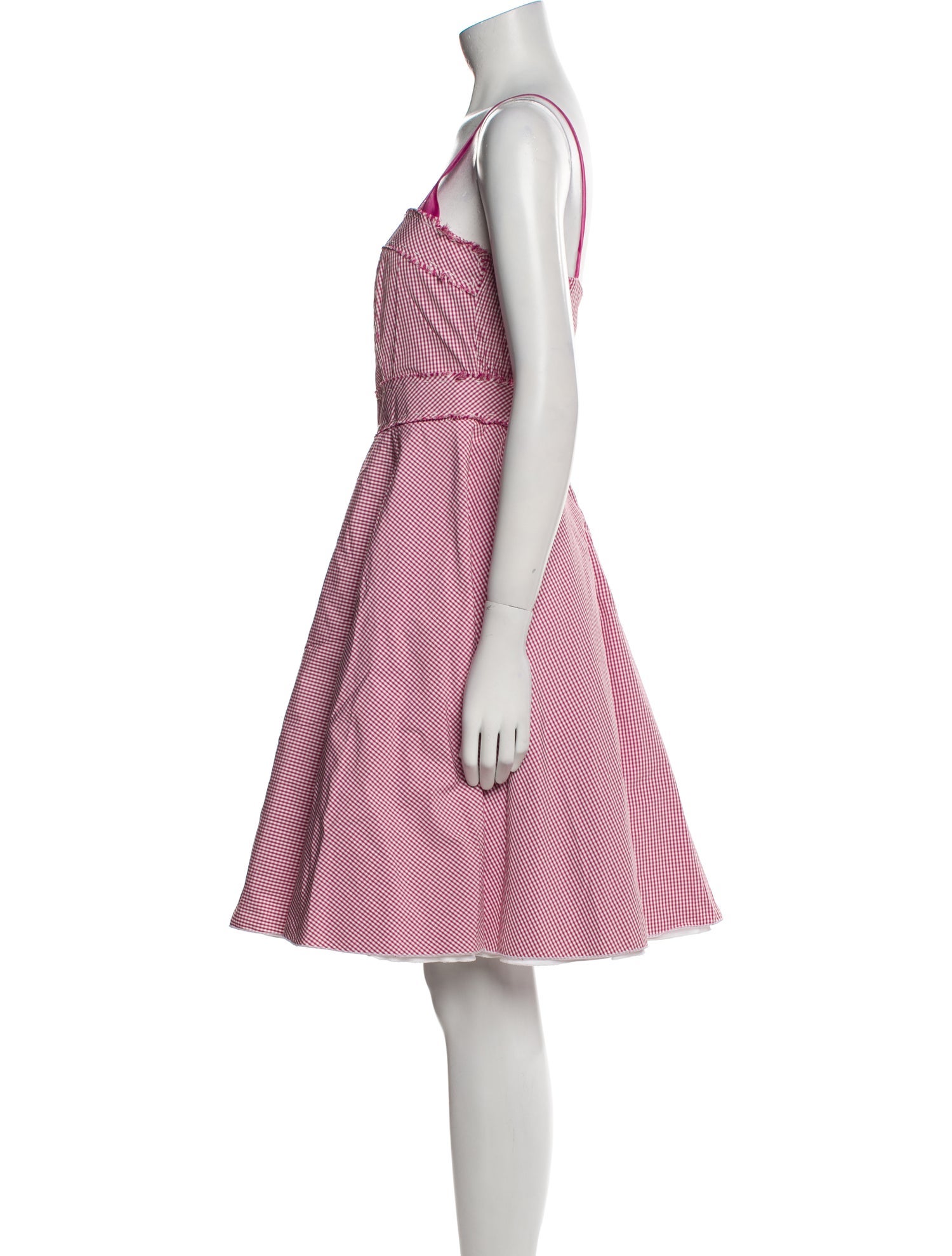 Flavio Castellani Plaid Print Knee-Length Dress w/ Tags