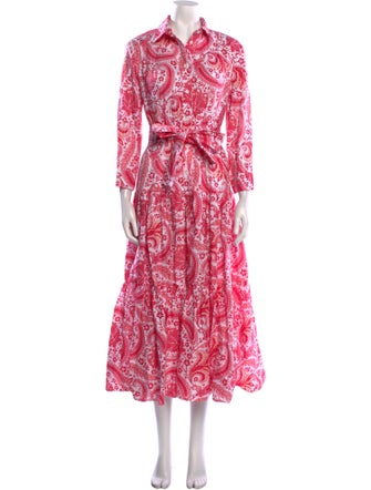 Flavio Castellani Paisley Print Midi Length Dress