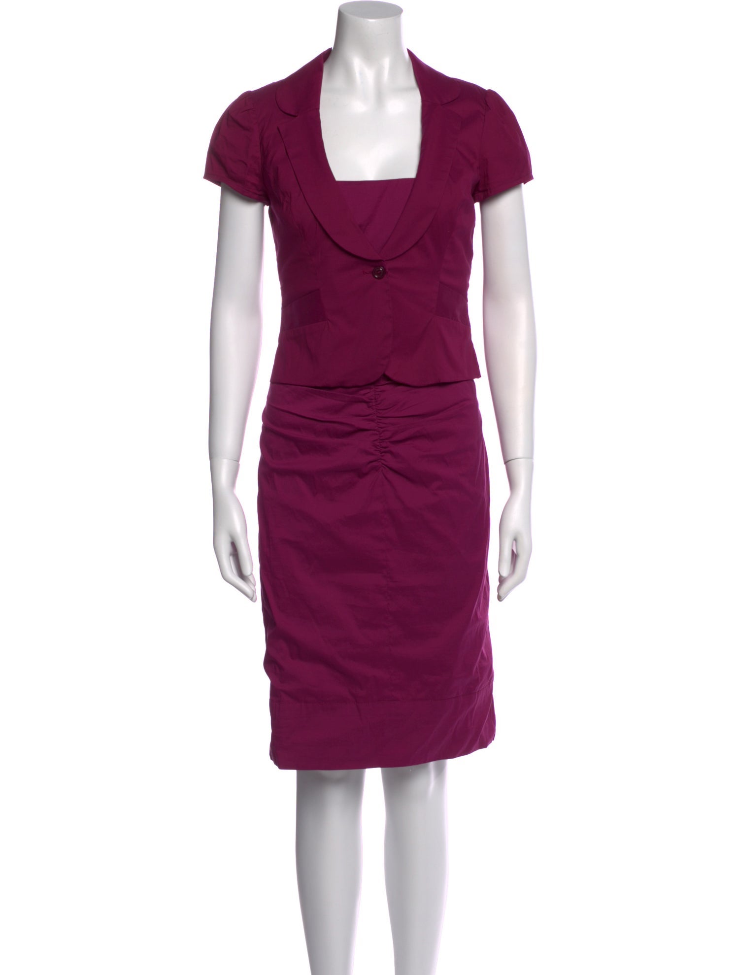 Flavio Castellani Square Neckline Knee-Length Dress