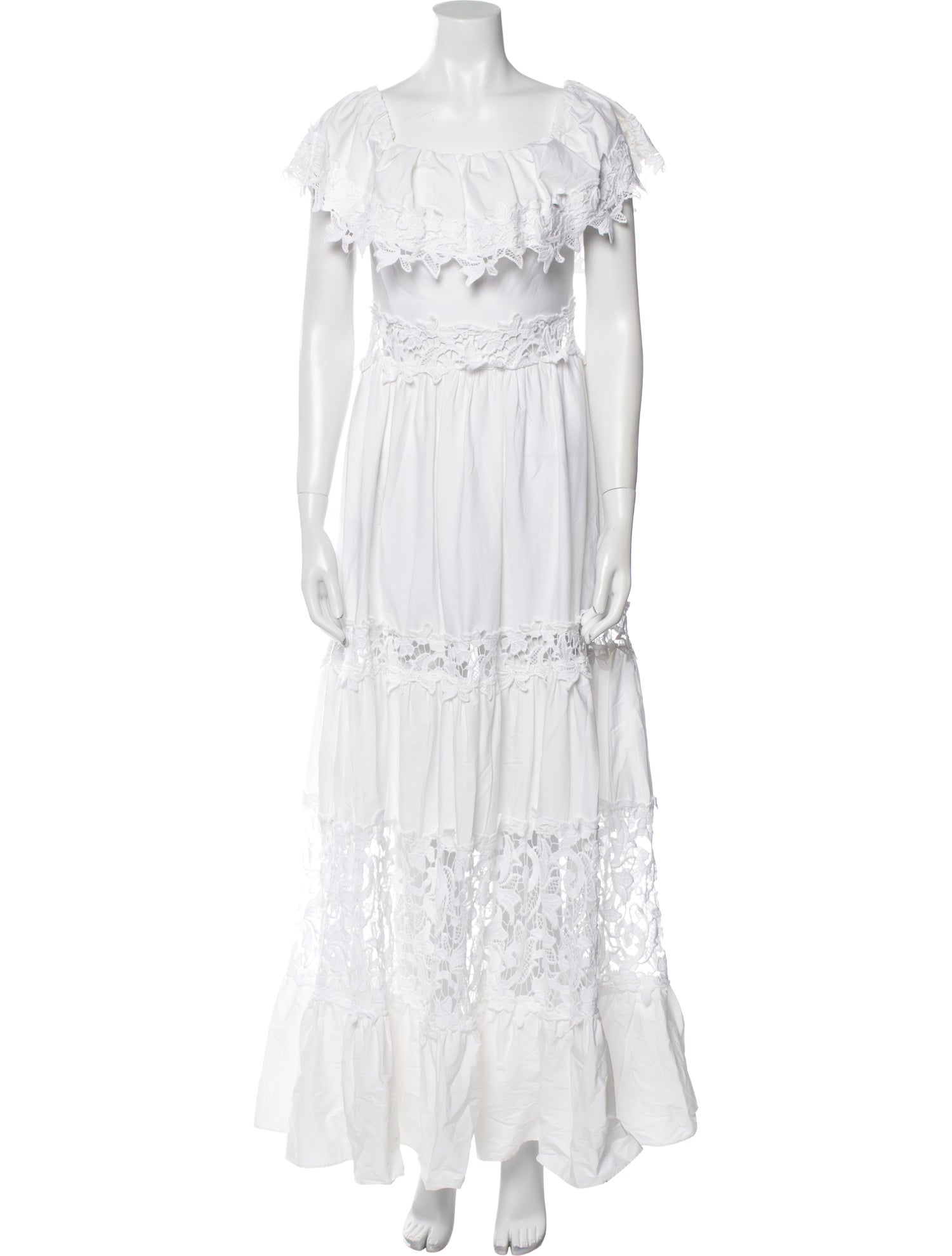 Flavio Castellani Off-The-Shoulder Long Dress