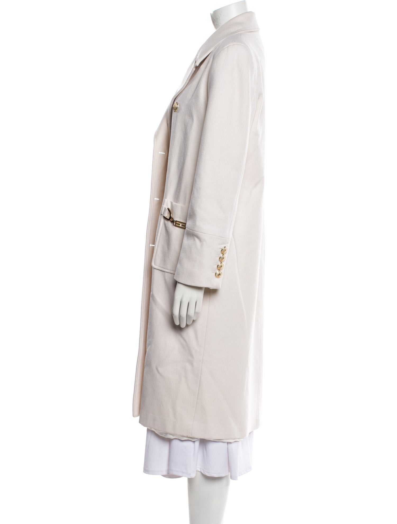 Flavio Castellani Virgin Wool Trench Coat