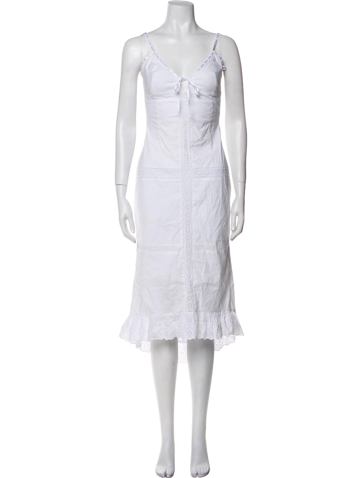 Flavio Castellani V-Neck Midi Length Dress