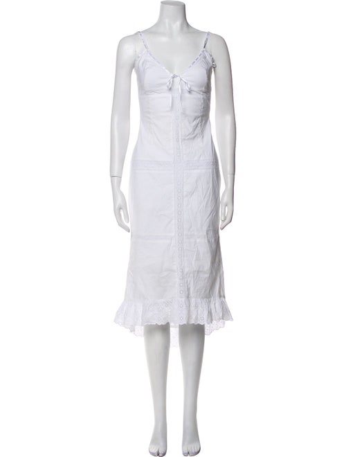 Flavio Castellani V-Neck Midi Length Dress