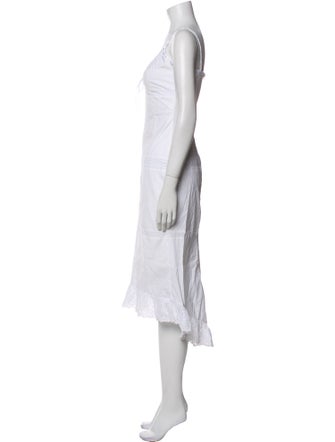 Flavio Castellani V-Neck Midi Length Dress