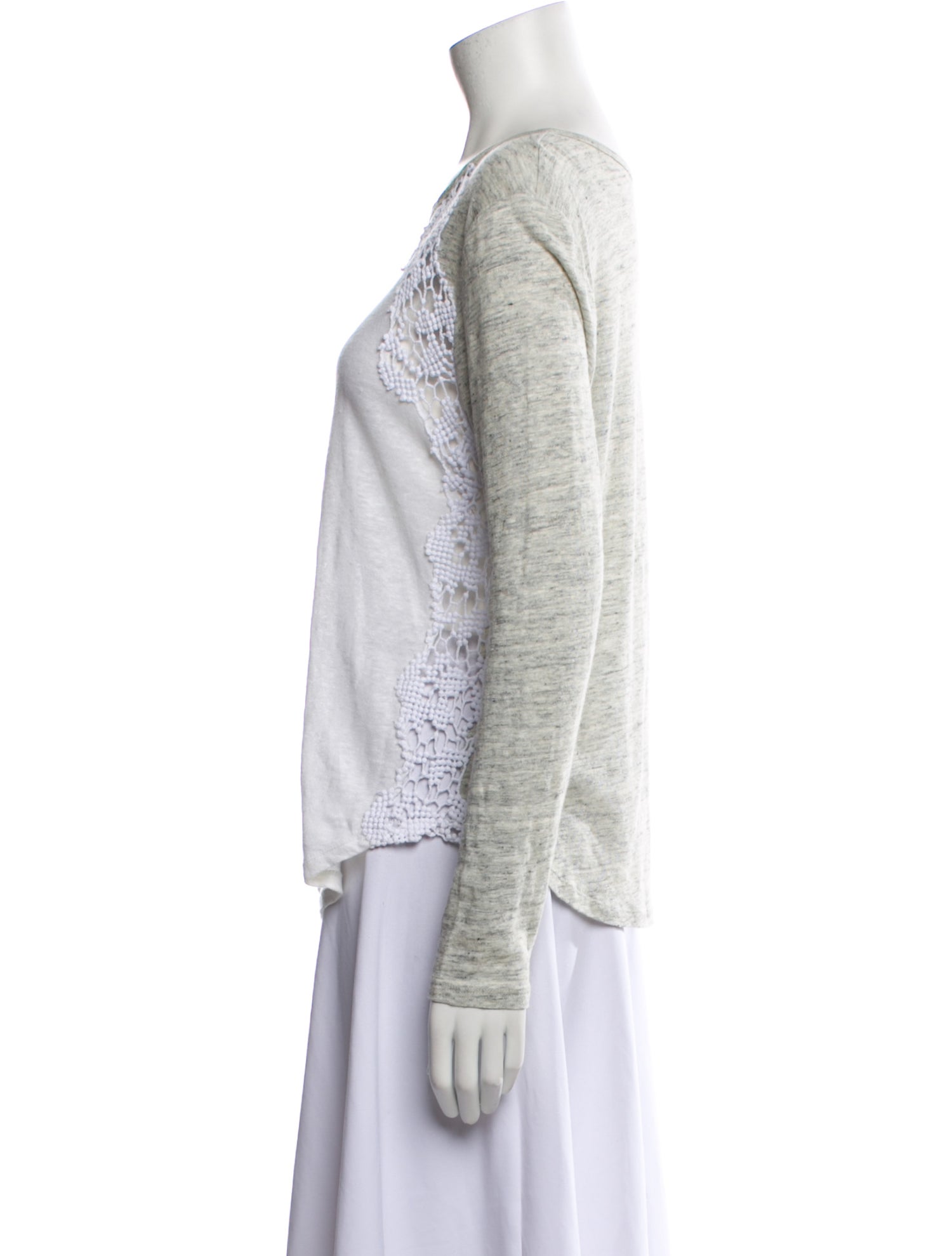 Generation Love Linen Colorblock Pattern T-Shirt