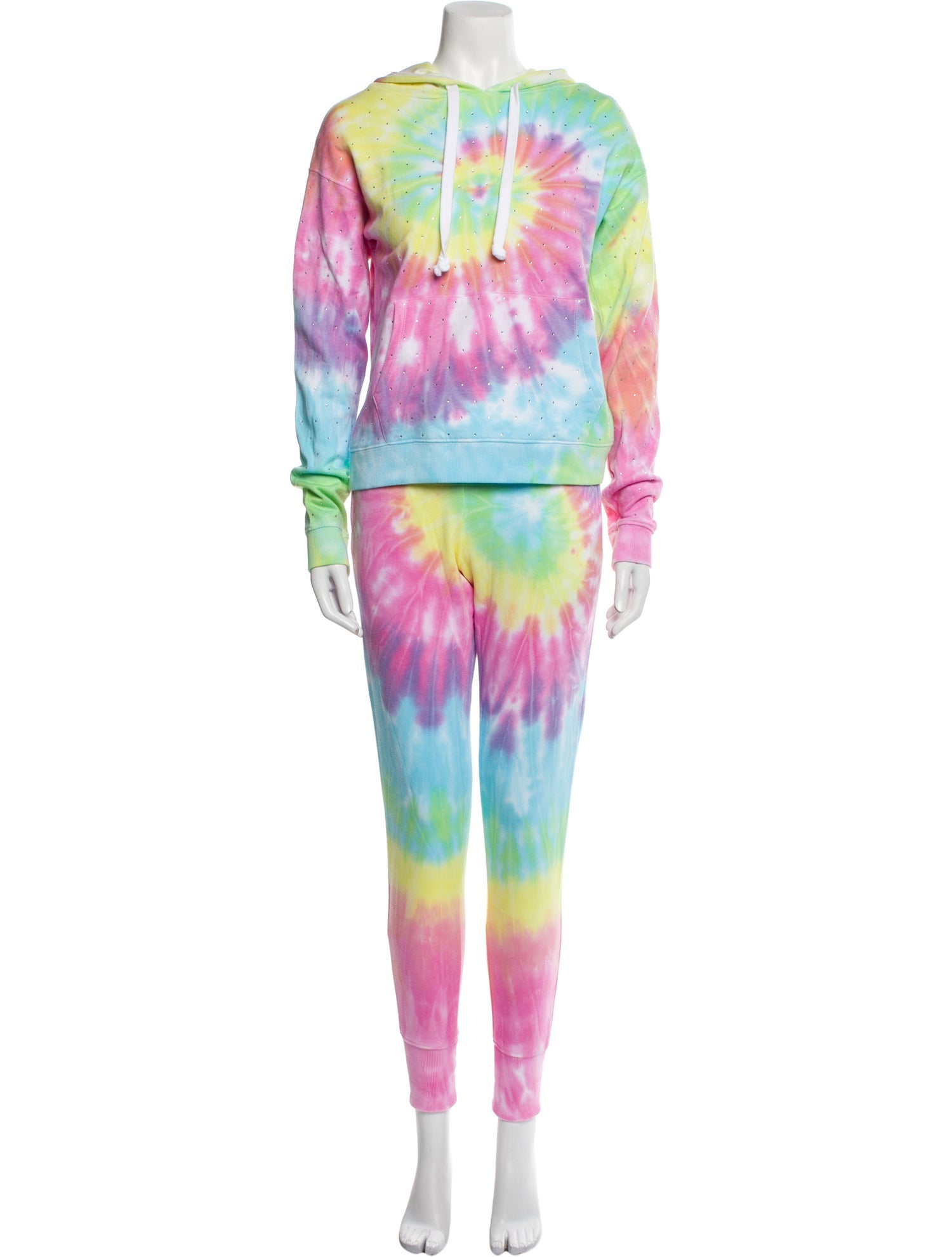 Generation Love Tie-Dye Print Crystal Embellishments Pant Set