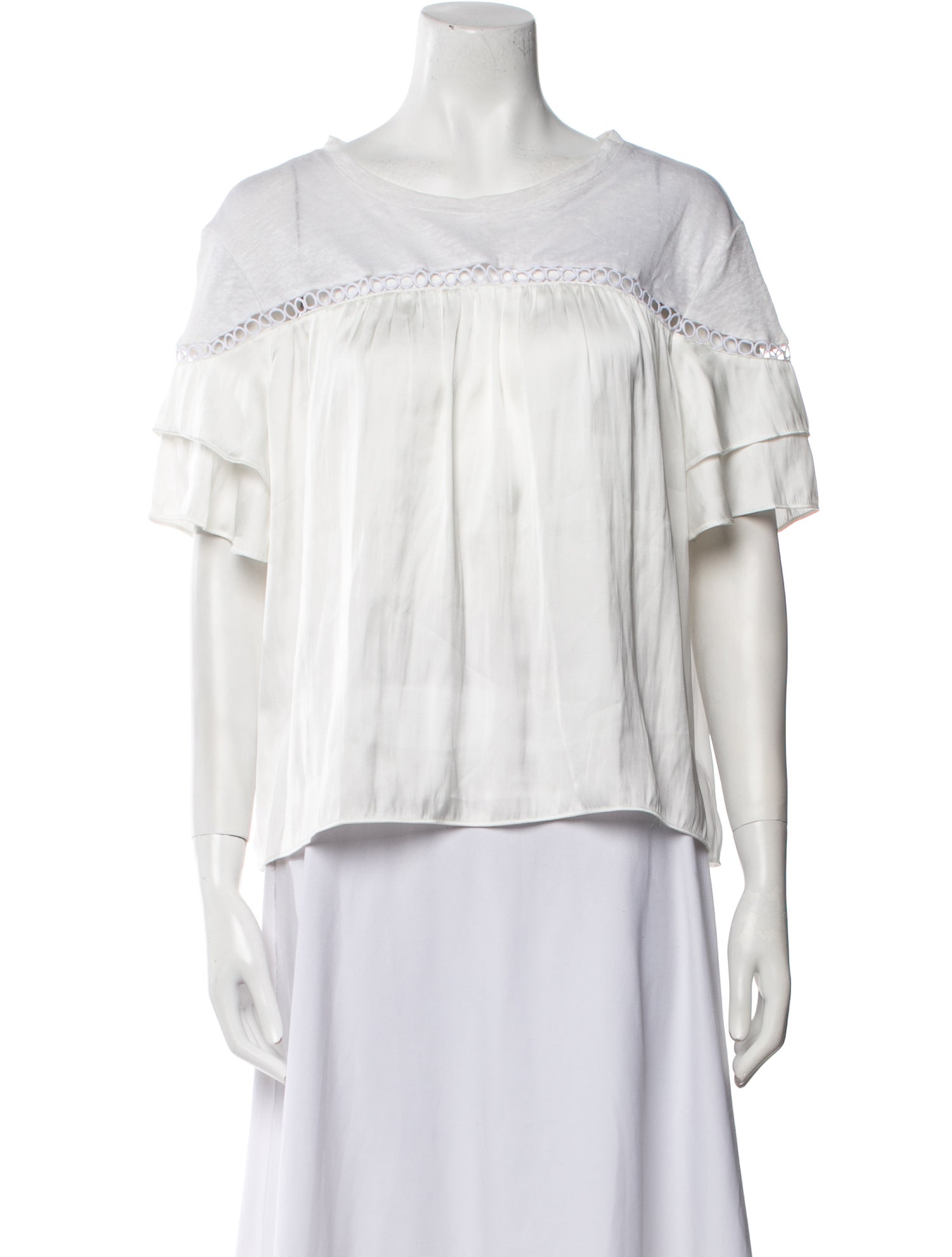 Generation Love Linen Scoop Neck Blouse