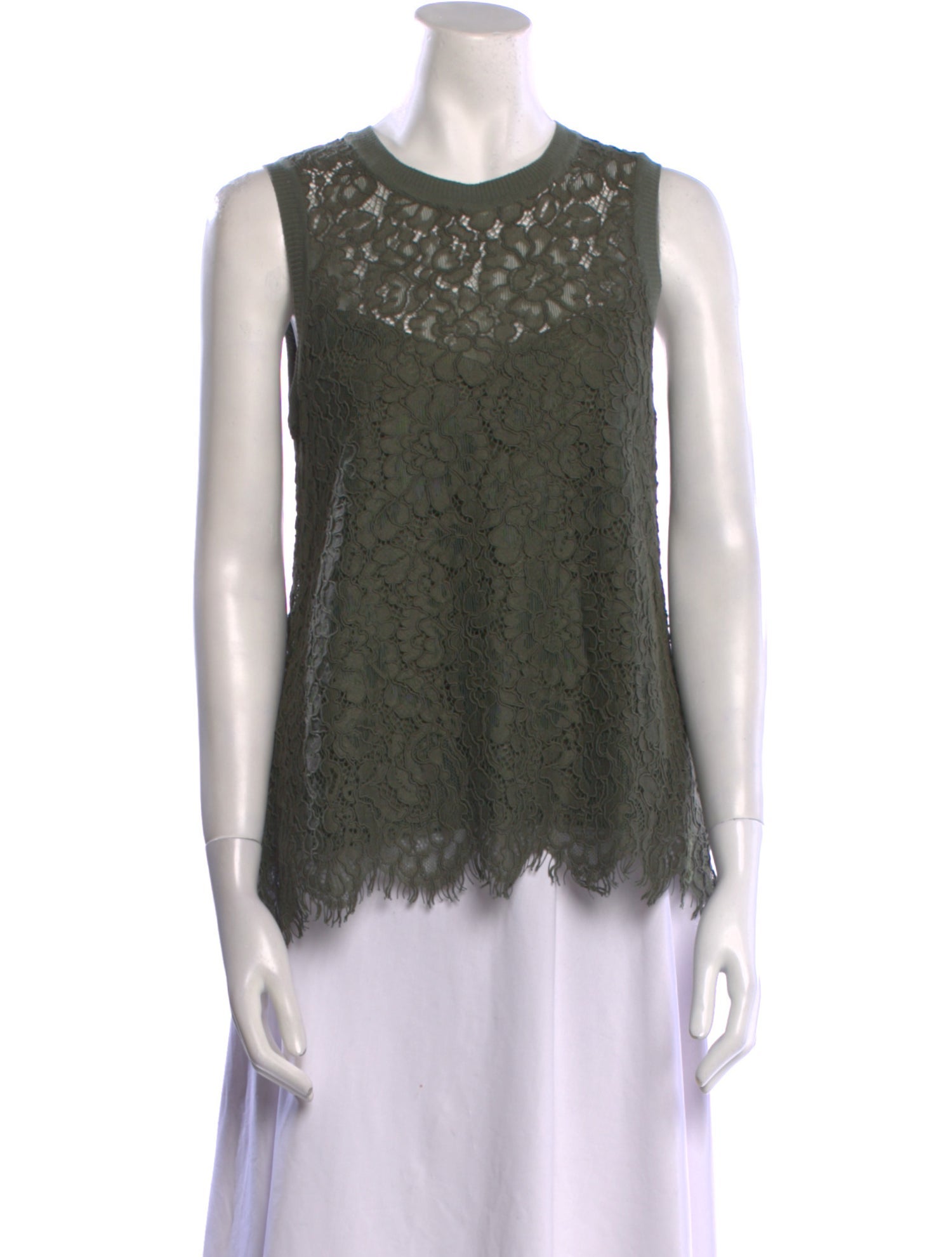 Generation Love Lace Pattern Crew Neck Top