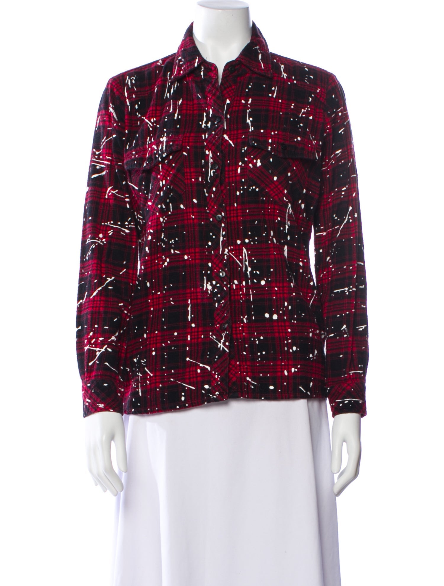 Generation Love Printed Long Sleeve Button-Up Top