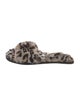 Generation Love Faux Fur Animal Print Slides