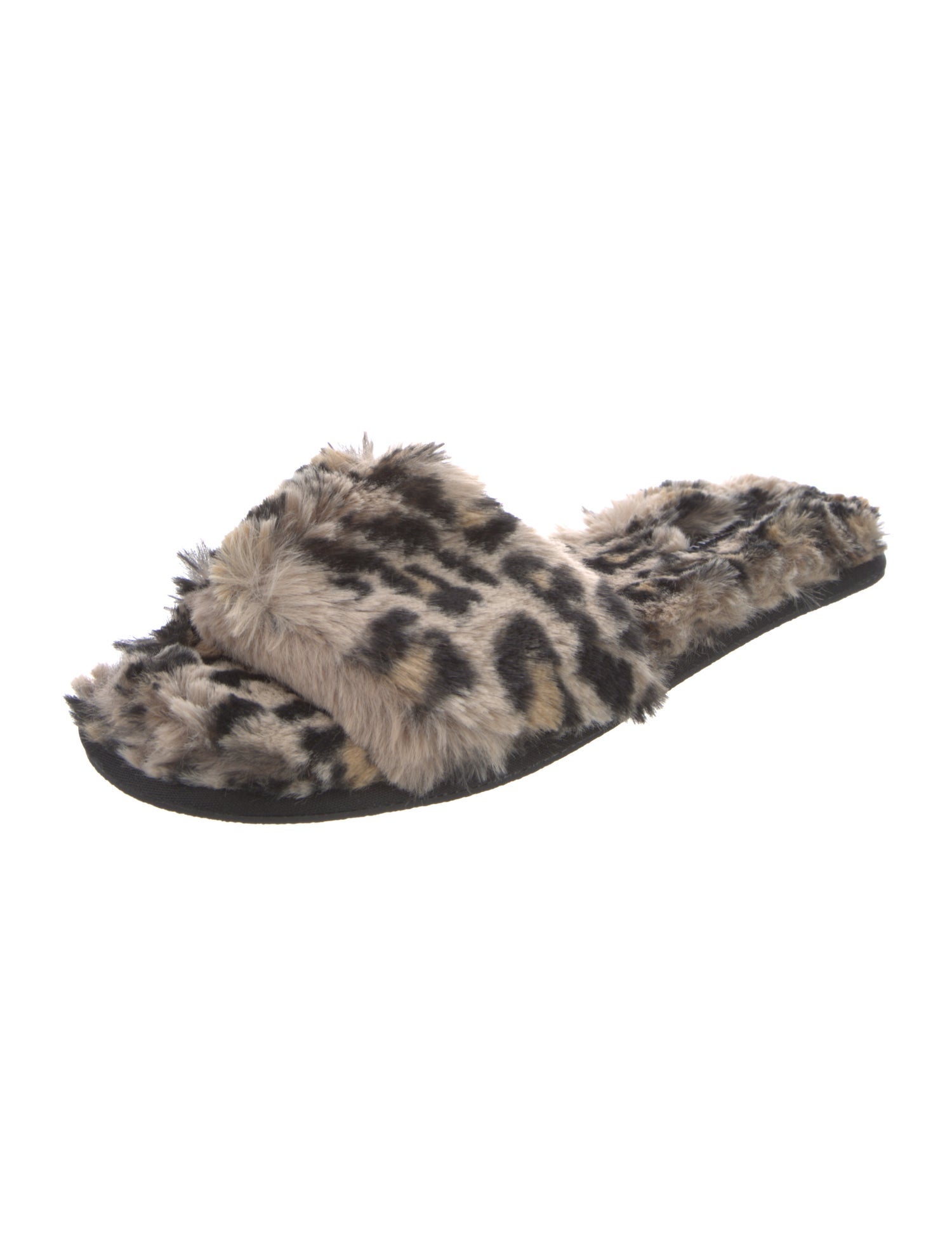Generation Love Faux Fur Animal Print Slides
